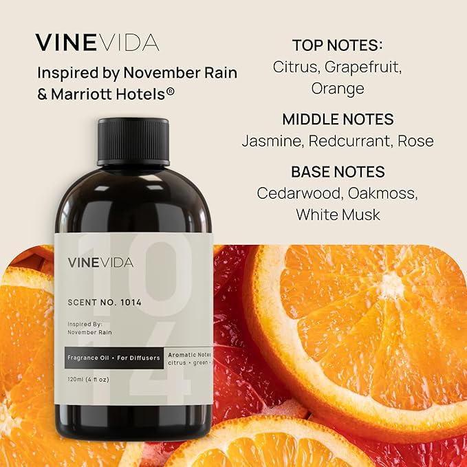 VINEVIDA 128oz Hotel Fragrance Collection - Diffuser Oil for Home - Inspired by Marriott Hotels - Scent No.1014