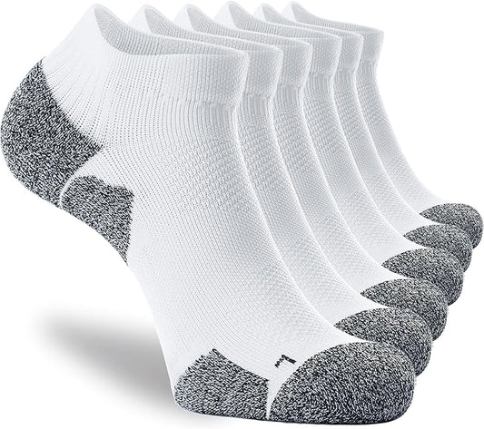 CWVLC Unisex Cushioned Compression Athletic Ankle Socks Multipack
