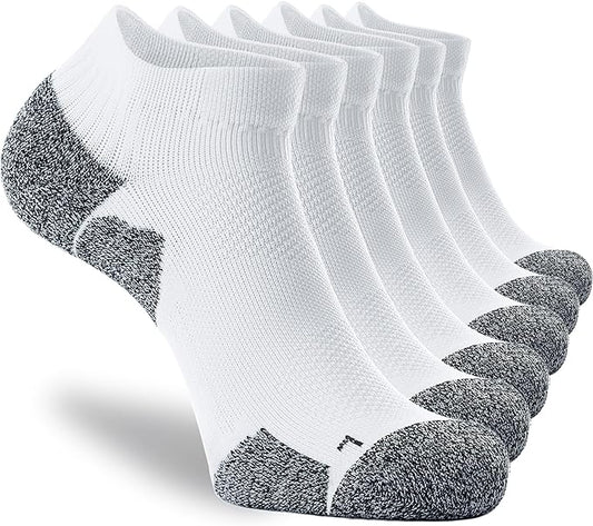 CWVLC Unisex Cushioned Compression Athletic Ankle Socks Multipack