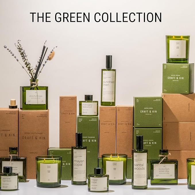 Craft & Kin Reed Diffuser with Dried Flowers | 5 oz White Peony & Tuberose Scented Fall Reed Diffusers for Home, Bathroom | Scent Sticks | Elegant Fragrance Home Decor for Men & Women