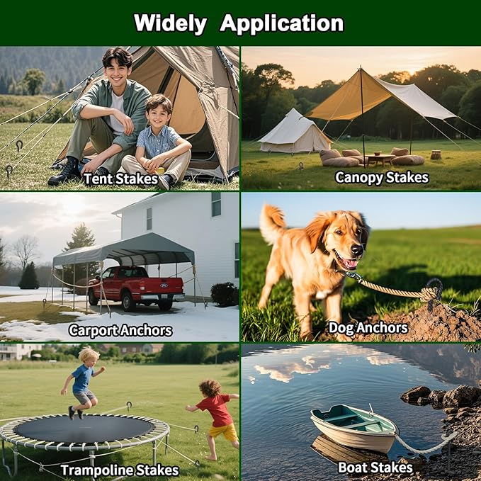 Rebar Stakes 48 Inch 1/2 Inch Diameter Heavy Duty Metal Tree Spikes 6Pcs, Garden Rope Fence Stake for Creating a Rope Border Around Flower Beds, Fence, Trees, Garden Paths, Walkways, Fountains (Black)