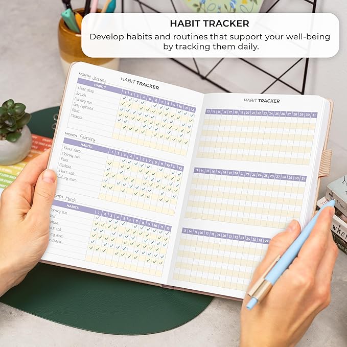 Clever Fox Four-Minute Journal – Daily Positivity Journal with Prompts – Motivational Affirmation, Mental Health & Habit Tracker (Rose Gold)