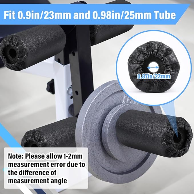 4 Pcs Foam Foot Pads Foam Roller Pad Replacement for Weight Bench Inversion Table and Gym Exercise Equipments(8 x 3.5 x 0.8 Inches)