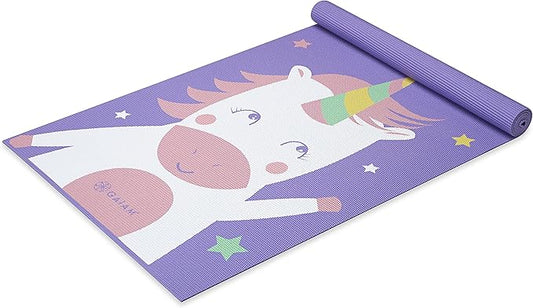 Gaiam Kids Yoga Mat Exercise Mat, Yoga for Kids with Fun Prints - Playtime for Babies, Active & Calm Toddlers and Young Children (60" L x 24" W x 3mm Thick)