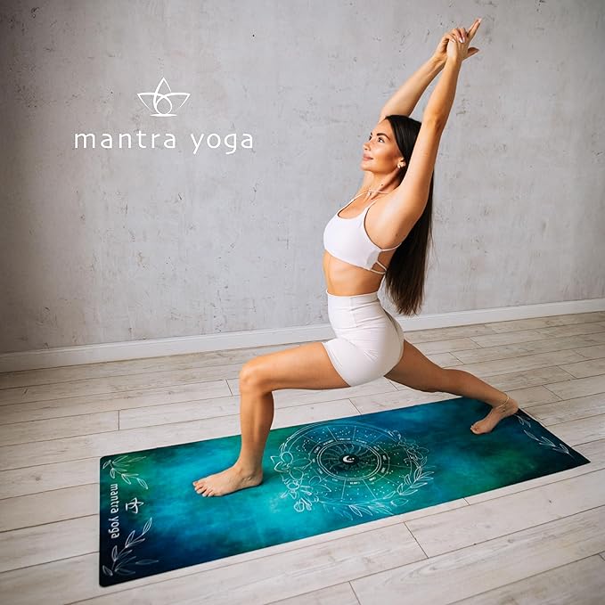 Mantra Yoga Travel PRO 1.5mm - Foldable Fitness & Exercise Mat with Bag | Lightweight, Compact & Eco-Friendly | Non-Slip & Washable | For All Types of Yoga | 72" L x 24" W | 2.6 lbs