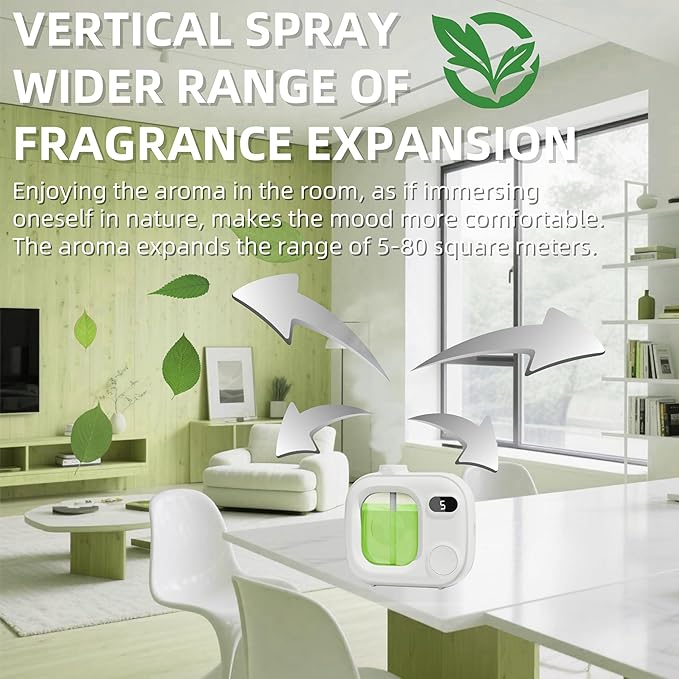 Wireless Ultrasonic Aromatherapy Diffuser - Smart Essential Oil Diffuser for Large Rooms Bathrooms Hotels and Offices Cordless 360° Aroma Diffuser with 5 Mist Levels Perfect for Home and Car