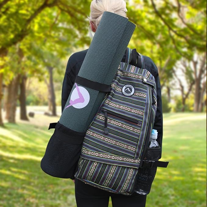 AURORAE Yoga Mat/Gym Cross-body Travel Sling Back Pack. Mat sold separately.