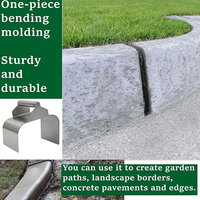 Landscape Curb Trowel Edger, Curb It Yourself, Curb and Gutter Shape Maker, Concrete Curb Trowel, Rectangular trimmer - 4" x 6" x 4" (Slope Curb It Yourself)