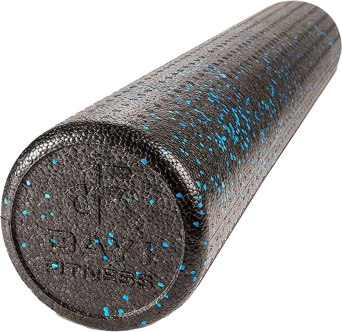 Day 1 Fitness High-Density Round Foam Rollers - 4 Size and 8 Color Options - Massage Rollers for Stretching, Deep Tissue and Myofascial Release
