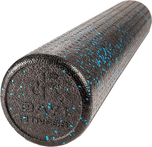 Day 1 Fitness High-Density Round Foam Rollers - 4 Size and 8 Color Options - Massage Rollers for Stretching, Deep Tissue and Myofascial Release