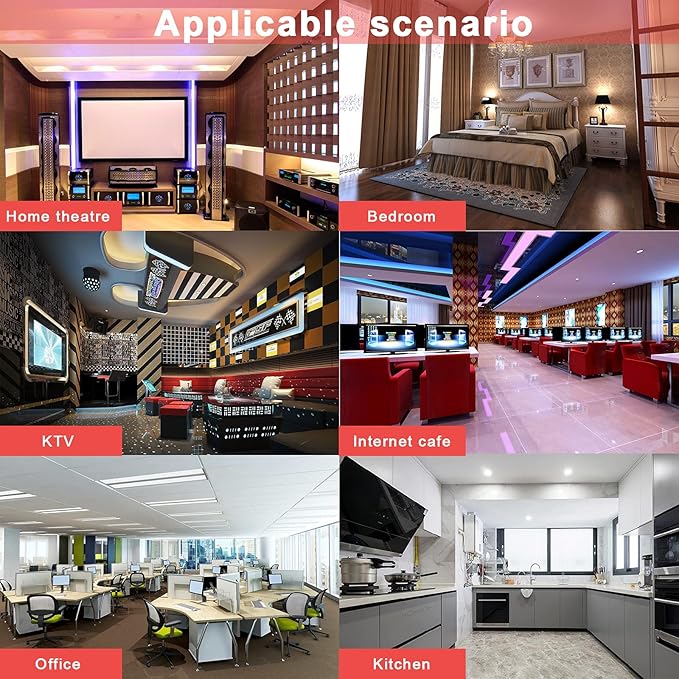 KUNCAN 3-Outlet Splitter Extension Cord - 3 Prong 1 to 3 Way Power Splitter Extension Cable, 1FT 16AWG 13A/1625W, NEMA 5-15P to 3*NEMA 5-15R Y Style Extension Cord (Black 2-Pack)