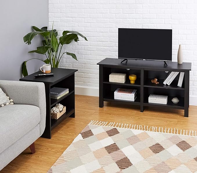 ROCKPOINT Classic TV Stand Storage Media Console Entertainment Center for TV's from 70 Inches to 85 Inches,Espresso(69.1Inchese)