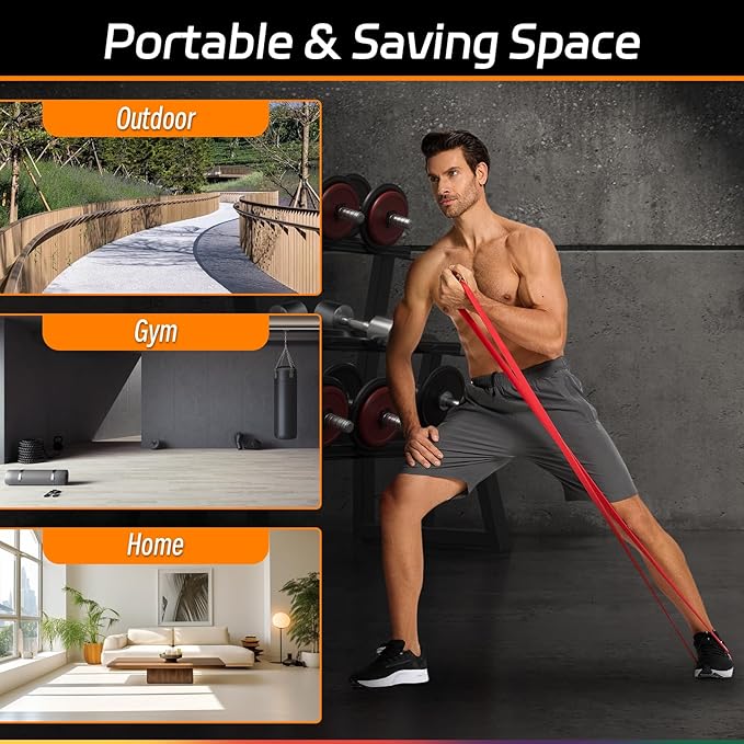 Non Latex Resistance Bands, Pull Up Assistance Bands, Exercise Bands Resistance, Workout Bands Resistance for Men and Women, Stretch Bands for Exercise, Physical Therapy, Fintness, Training