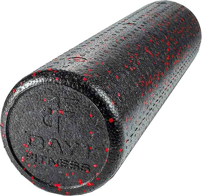 Day 1 Fitness High-Density Round Foam Rollers - 4 Size and 8 Color Options - Massage Rollers for Stretching, Deep Tissue and Myofascial Release