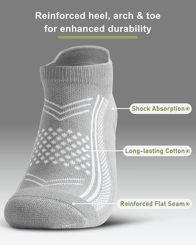Pilates Grip Socks - Cushioned Slipper Non-Slip Grippy for Women Men Yoga - Barre Workout Hospital Sticky Socks