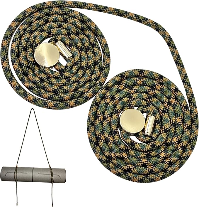 DAOSUN Yoga Mat Strap - 8MM Adjustable Paracord Carrier for Carrying Yoga Mats, Camping Pads & Blankets (Strap Only)