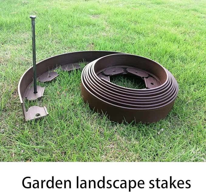 Metal Landscape Stakes,10Inch 100Pcs Landscape Edging Anchoring Spikes for Tent Spikes,Paver Edging,Artificial Turf Stakes,Tent and More (100, Black)