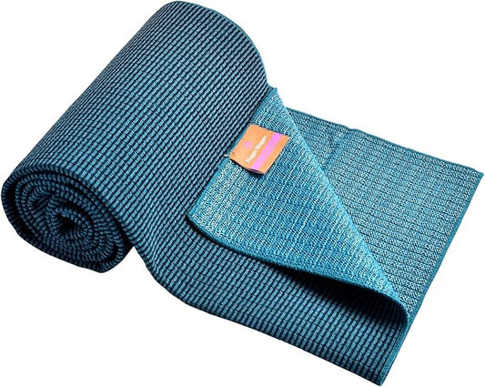 Hugger Mugger Yoga Towel - Midnight - Soft, Absorbent, Fast Drying, Non-Slip Backing, use by iteself or Over a Yoga mat, hot Yoga, Helps with Slippery Hands and feet