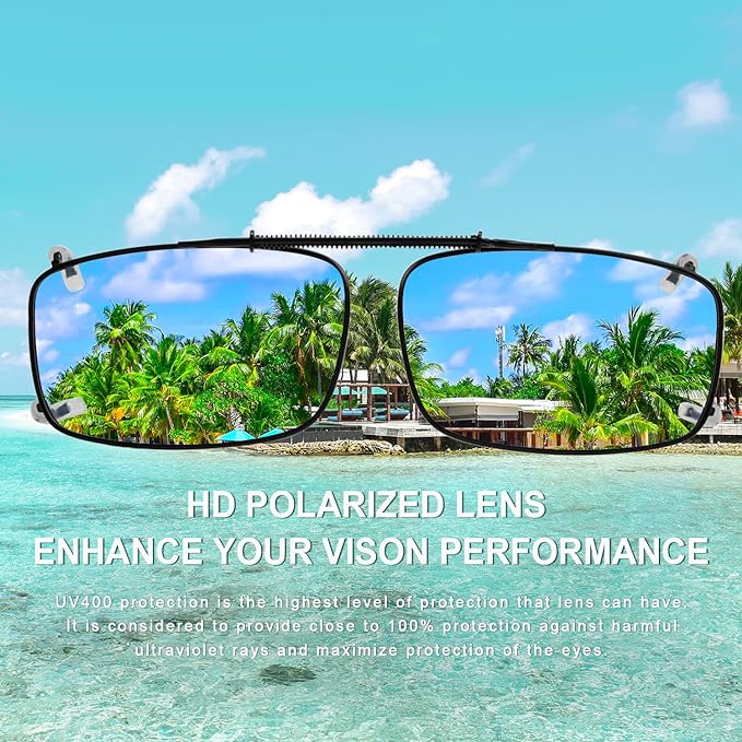 Easy clip Spring Polarized Clip On Sunglasses