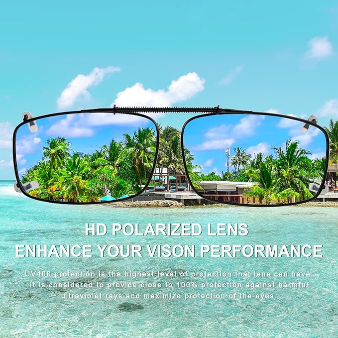 Easy clip Spring Polarized Clip On Sunglasses