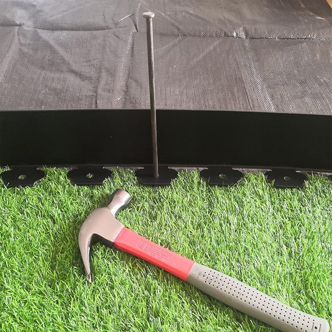 Metal Landscape Stakes,12Inch 25Pcs Landscape Edging Anchoring Spikes for Tent Spikes,Paver Edging,Artificial Turf Stakes,Tent and More (25)