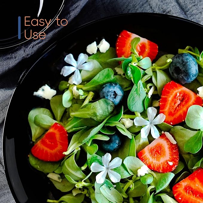 10.5 inchDinner Plate Set of 6, Lightweight Round Opal Glass White Dinnerware Plates, Dishwasher and Microwave Safe