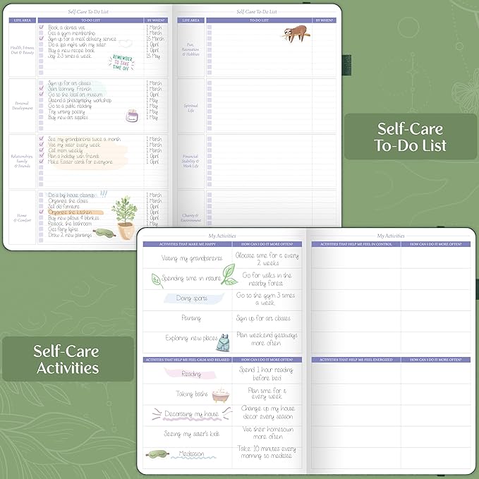Legend Self-Care Journal – Guided Daily Reflection Journal to Support Mental & Physical Health – Daily Mood, Meditation & Personal Development Notebook – 7.1x10.5”, Lasts 3 Months (Forest Green)
