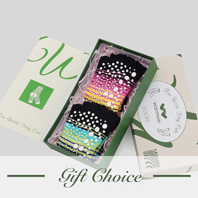 Non-Slip Pilates Yoga Socks with Grips for Women - Stylish Crew Socks for Barre, Ballet, and Workout (Size 5-9)