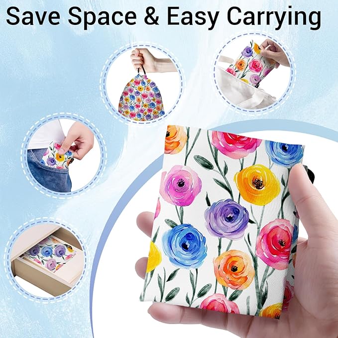 Colorful Floral Gymnastics Grip Bag Lightweight Drawstring Athlete String Bag for Women Sport Grips
