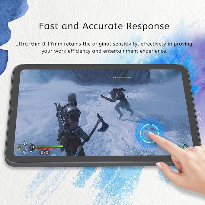 MOBDIK Paperfeel Screen Protector Compatible with iPad Mini 7 2024 (A17 Pro) & iPad Mini 6 2021 (8.3 Inch), Anti Glare, Matte Film for Drawing/Writing, Compatible with Apple Pencil