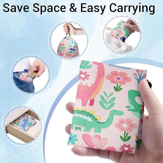 Cute Dinosaur Gymnastics Grip Bag Small Storage Pouch Portable Drawstring Bag Party Favor