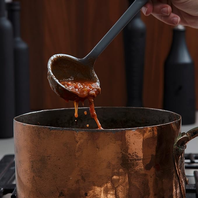 GIR: Get It Right Silicone Ladle Spoon –High Heat Resistant Kitchen Tool, Durable Cooking Utensil for Serving Soups, Stews, Sauces, and Dressings, Ultimate - 13IN - Slate