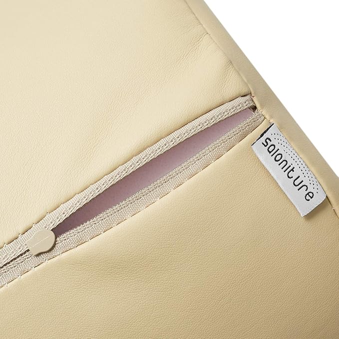 Saloniture Jumbo Round Massage Table Bolster Pillow Pad - 26 x 9 Inch - Cream