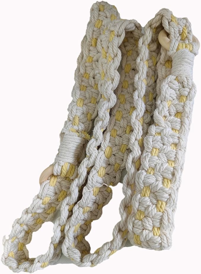 kiido Macrame Yoga Mat Carrying Strap [MAT NOT Included], Hand Woven Multi-use Strap/Carrier for Your Yoga Mat, Exercise Mat