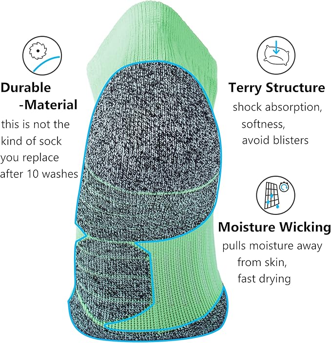 CWVLC Unisex Cushioned Compression Athletic Ankle Socks Multipack