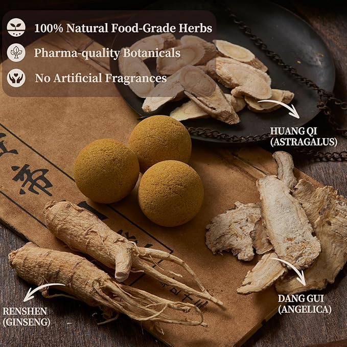 Ginseng Energy Boost Foot Soak - Tired Feet Relief, Immune Boost, Athletes Foot,Post-Workout Recovery, Promote Metabolism - Refreshing Foot Spa Chinese Herbal Medicine