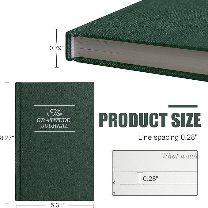 Gratitude Journal Daily Affirmations with Simple Guided Format-Undated Life Planner, Daily Planner, for You More Happiness, Positivity, Affirmation, Mindfulness&Self Care(Green)