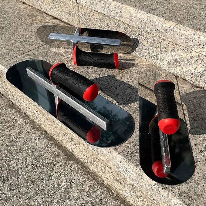 3 Pack Pool Trowels, 0.7mm Thickness Stainless Steel Concrete Tools Set (16”x5" & 14"x4" & 11"x4"), Flat Finishing Cement Drywall Plastering Masonry Construction Hand Kit