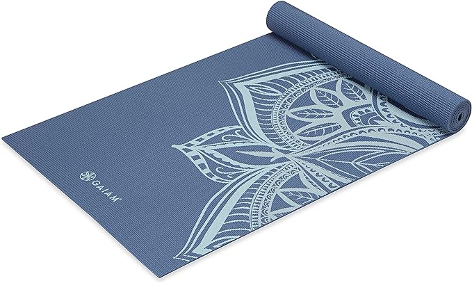 Gaiam Yoga Mat - Premium 5mm Print Thick Non Slip Exercise & Fitness Mat for All Types of Yoga, Pilates & Floor Workouts (68" x 24" x 5mm)