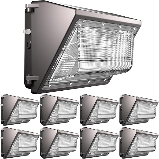 Lightdot 8Pack 200W LED Wall Pack Lights, 100-277v Dusk to Dawn with Photocell | 30000Lm(150Lm/W) 5000K IP65 Outdoor Exterior Lighting Fixture, Energy Saving|5-Yrs Warranty, ETL(Height:15~30ft)