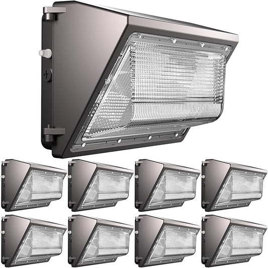 Lightdot 8Pack 200W LED Wall Pack Lights, 100-277v Dusk to Dawn with Photocell | 30000Lm(150Lm/W) 5000K IP65 Outdoor Exterior Lighting Fixture, Energy Saving|5-Yrs Warranty, ETL(Height:15~30ft)