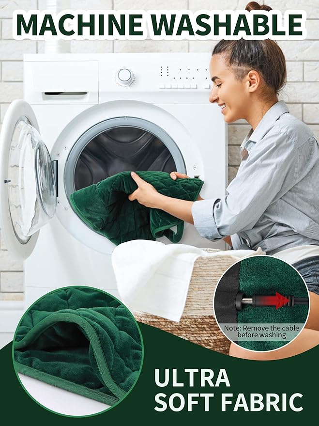 Vofuoti Portable Heating Pad for Neck and Shoulders, Cordless Heating Pad with Battery and 3 Heat Settings, Weighted Electric Heated Neck Shoulder Wrap, 16'' x 22'', 2.2lbs