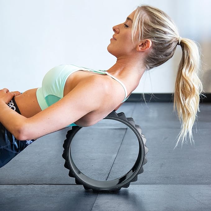 Chirp Wheel XR 3-Pack - 10” Acupressure, 6” Knot-Kneading Thumb, 4” Neck & Headache Relief, High Density Foam Massage Roller Set for Deep Tissue Back Roller & Muscle Therapy, Supports 500lbs, Black