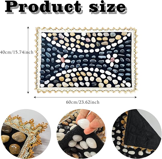 LIYAOLI Acupressure Mat for Feet - Cobblestone Foot Massager Pad for Home Use, Relieve Stress & Fatigue, Reflexology Therapy for Daily Relaxation (15.7" x 23.6")