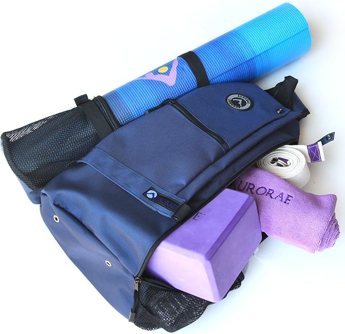 AURORAE Yoga Mat/Gym Cross-body Travel Sling Back Pack. Mat sold separately.