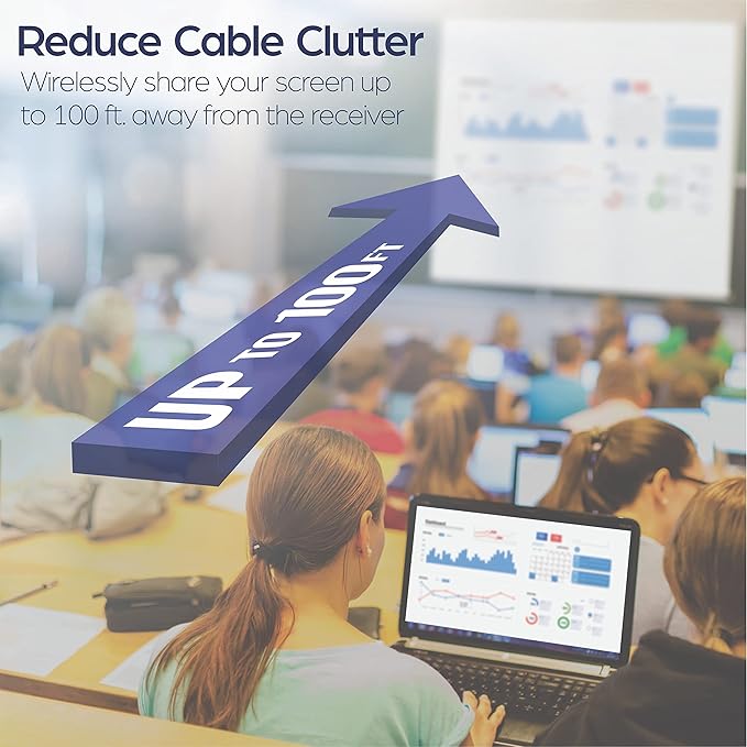 TRENDnet 4K Wireless Presenter Add-on Transmitter, Designed to Connect with The TWP-100R1K Wireless Receiver, 1 x HDMI Port, Share 4K Content, Wireless Screen Sharing, Black, TWP-101T