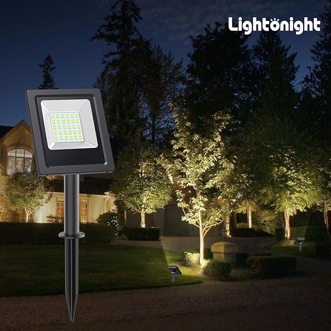 Solar Lights Outdoor Bright Solar Flood Lights 4400mAh 5500K Dusk to Dawn Led Solar Security Light Auto On/Off with 16.4FT Cable IP65 Waterproof for Outside Barn Garden Garage Yard Patio