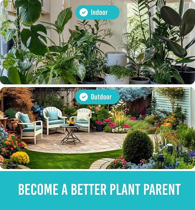 GROWIT Soil Moisture Meter for Plants - Plant Moisture Meter for House Plants - No Batteries Required