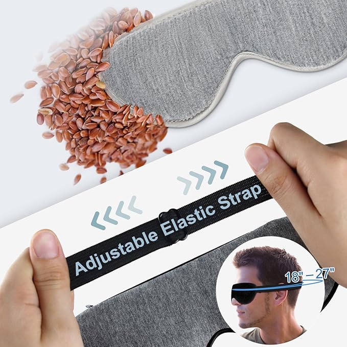 Heated Eye Mask for Dry Eyes, USB Electric Warm Eye Compress Heat Eye Masks with Temperature&Timer Control, Eye Heating Pad for Dry Eyes, Stye Treatment, Chalazion, Blepharitis, MGD, Puffy