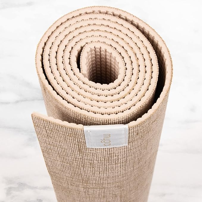Myga Jute Yoga Mat, High Performance Vegan Floor Exercise Mat, Eco Friendly Biodegradable Yoga Mat with PVC Backing,72" x 24", 0.2" Thickness